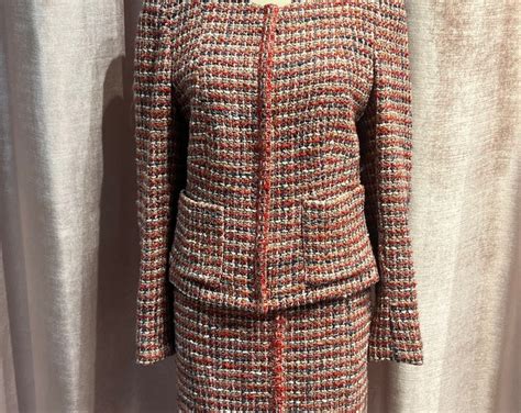 chanel 2005 tweed suit|vintage chanel tweed suit.